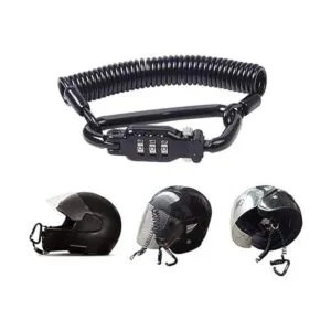 Ailelan Motorcycle Helmet Lock Cable Sleek Black Tough_5