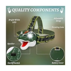 Faros delanteros de dinosaurio TRex LED para niños_3