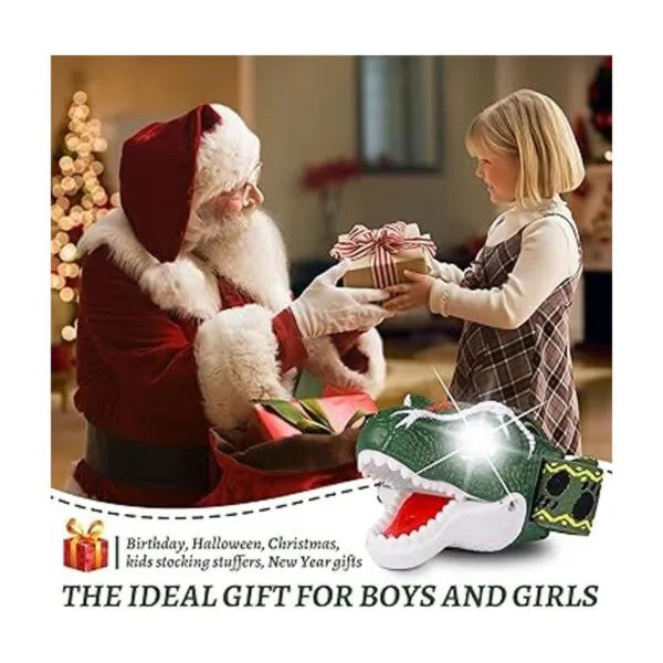 Faros delanteros de dinosaurio TRex LED para niños_6