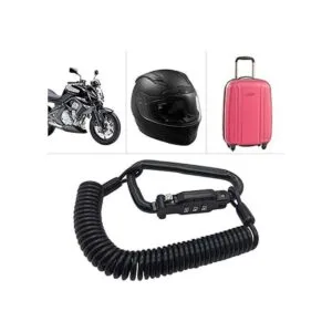 Ailelan Motorcycle Helmet Lock Cable Sleek Black Tough_4