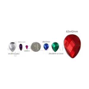 Allstarco Gemas de plástico de 0.709 x 0.512 in con parte_3