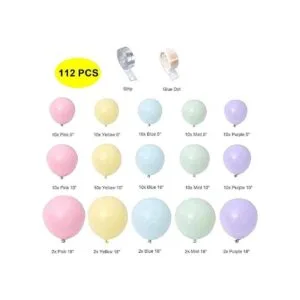 EUOPHYM Kit de guirnalda de globos pastel de 112 piezas_4