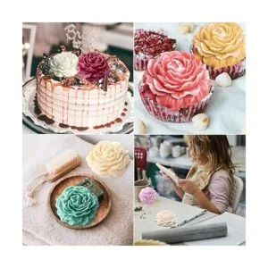 2 moldes de silicona para jabón de flor de peonía moldes_5