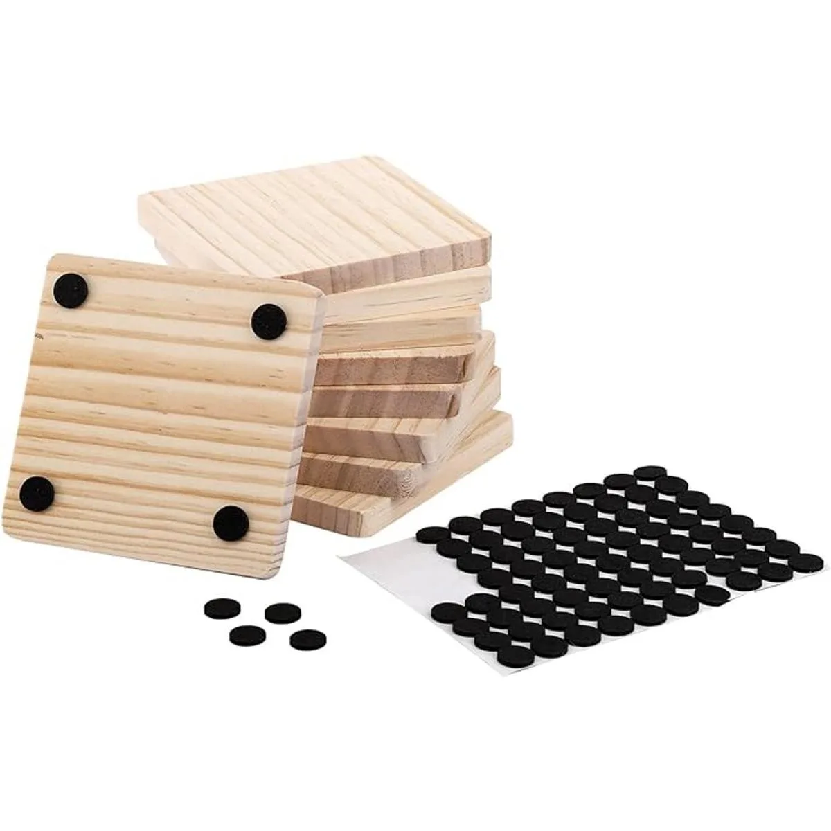 Dicunoy 20 posavasos de madera sin acabar posavasos_6