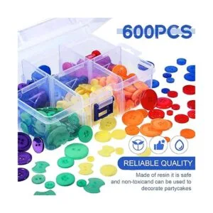 600 botones multicolores para manualidades coser botones_2