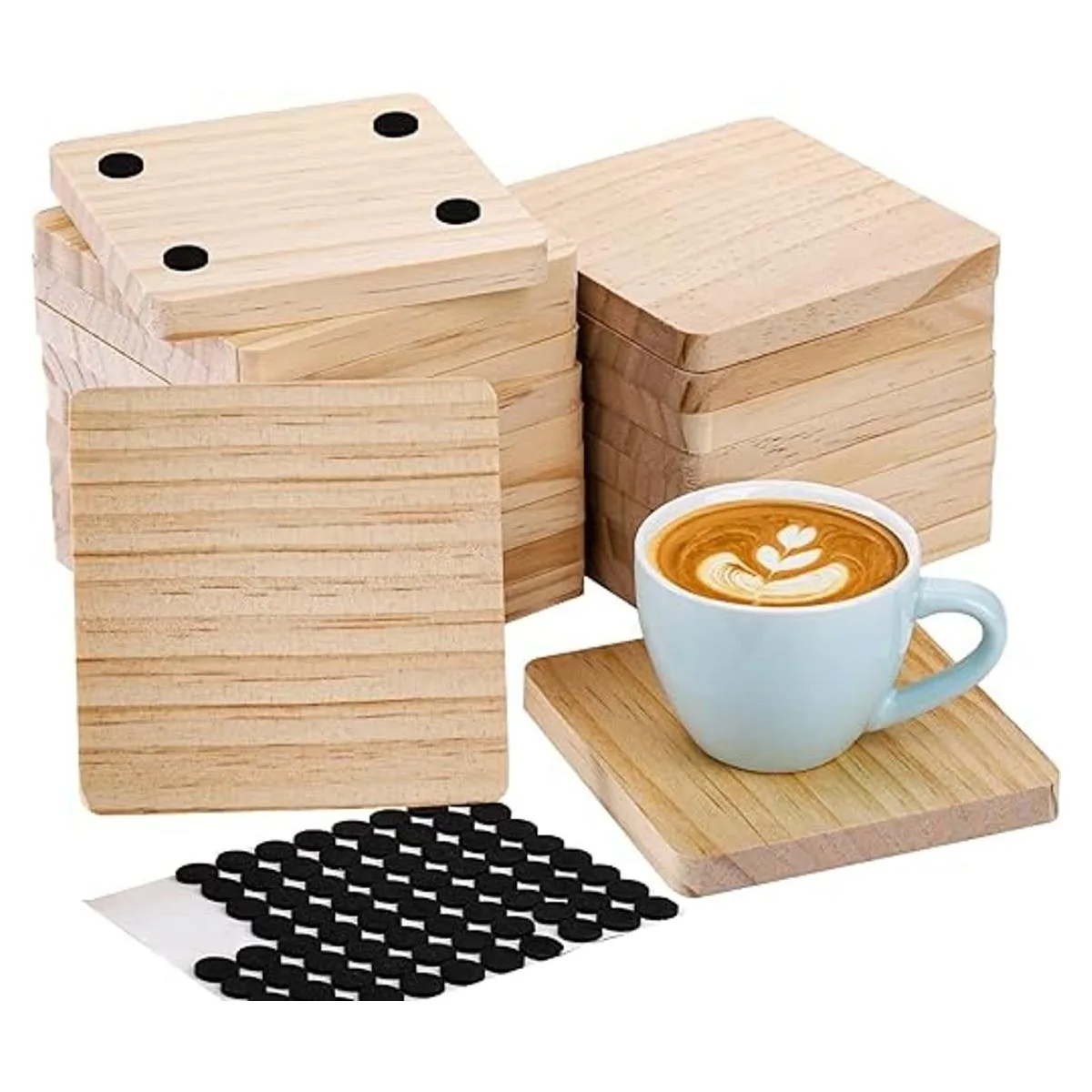 Dicunoy 20 posavasos de madera sin acabar posavasos_1