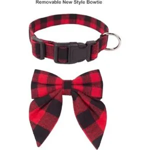 ADOGGYGO Collar de perro de Navidad con lazo ajustable de_5