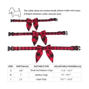 ADOGGYGO Collar de perro de Navidad con lazo ajustable de_6