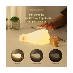 Benson Lying Flat Duck Night Light LED Squishy Duck Lamp_2