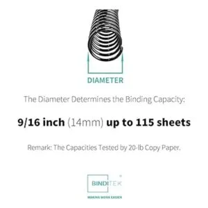 Binditek Paquete de 50 bobinas de encuadernación en_2