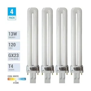 Paquete de 4 bombillas de tubo individual de 13 vatios 2_2