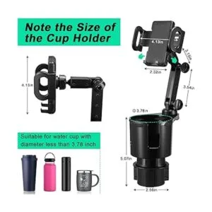 Soporte para taza de automóvil con base ajustable con_3