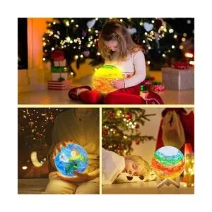 Pinta tu propia lámpara de luna luz nocturna de luna 3D_5