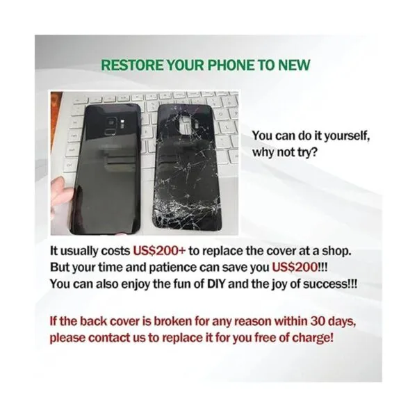 Cubierta trasera de vidrio para Galaxy S20 de repuesto con_3