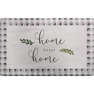 Tapete CozyLiving de cuadros blancos y negros_1