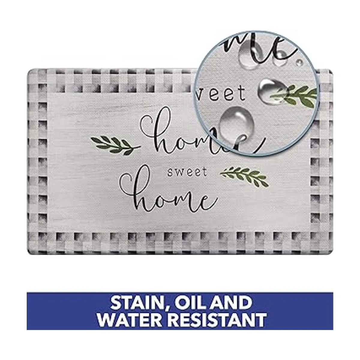 Tapete CozyLiving de cuadros blancos y negros_2