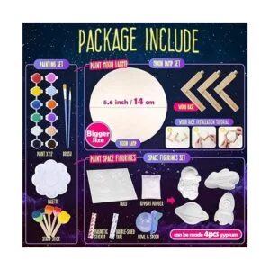 Pinta tu propia lámpara de luna luz nocturna de luna 3D_3