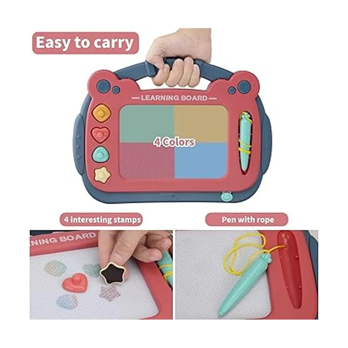 HCFJEH Tablero de dibujo magnético para niños pequeños de_4