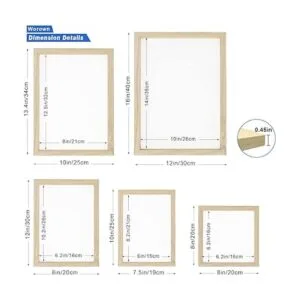 Worown Pantalla de madera para hacer papel de 5 tamaños_2