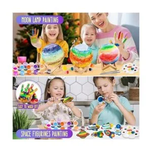 Pinta tu propia lámpara de luna luz nocturna de luna 3D_4