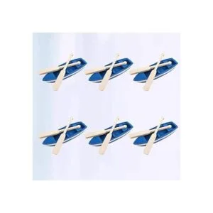 6 juegos de lancha de remos en miniatura mini barco de_6