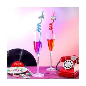 24 pajitas retro para decoración de fiestas de los años 80_5