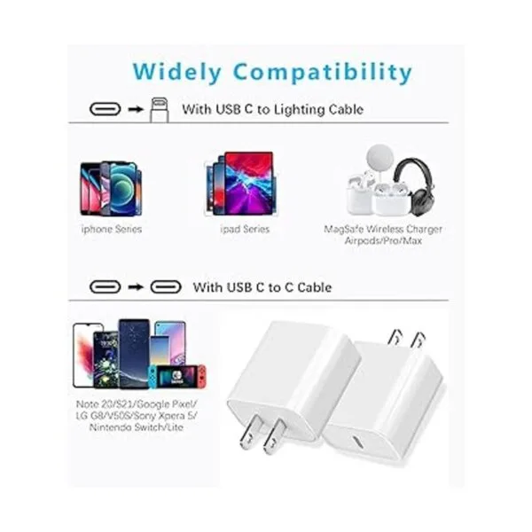 Bloque de carga rápida para iPhone 14 13 cargador de_7