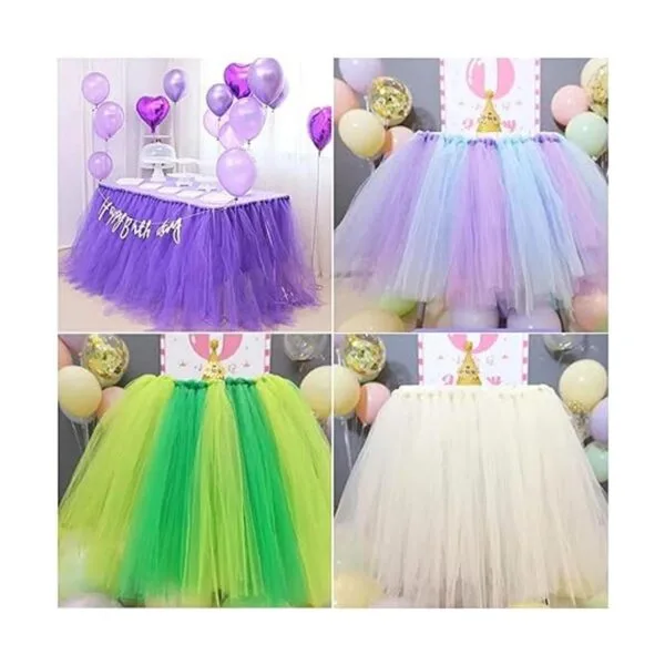 Allazone Rollo de cinta de tela de tul de 6 colores_6