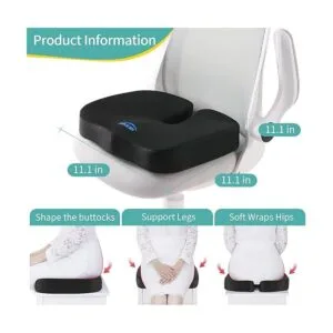 Cojín de asiento para postura coxis ciática espalda_4