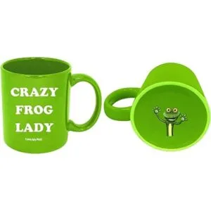 Funny Guy Tazas Crazy Frog Lady Taza de café de cerámica_5