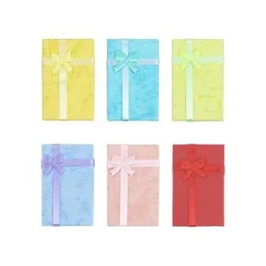 SKPPC 24 cajas de regalo de papel con tapas y lazos de_2