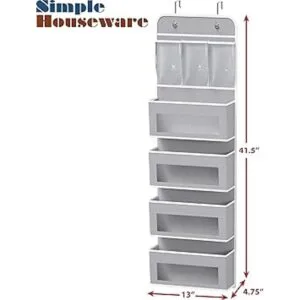 Simple Houseware Organizador de 4 bolsillos transparentes_7