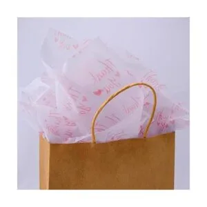 100 hojas de papel de seda de agradecimiento color blanco_2