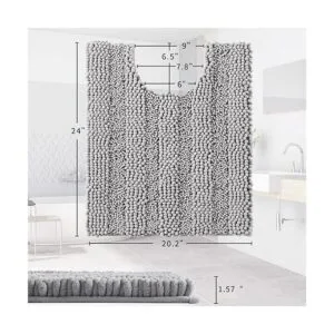 Yimobra Alfombra de baño de inodoro en forma de U_5