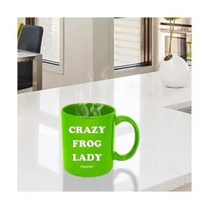 Funny Guy Tazas Crazy Frog Lady Taza de café de cerámica_3