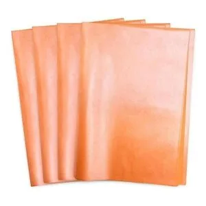 100 hojas de papel de seda naranja metálico a granel 20 x_1