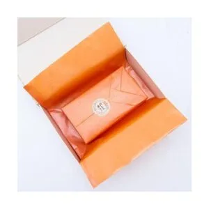 100 hojas de papel de seda naranja metálico a granel 20 x_3