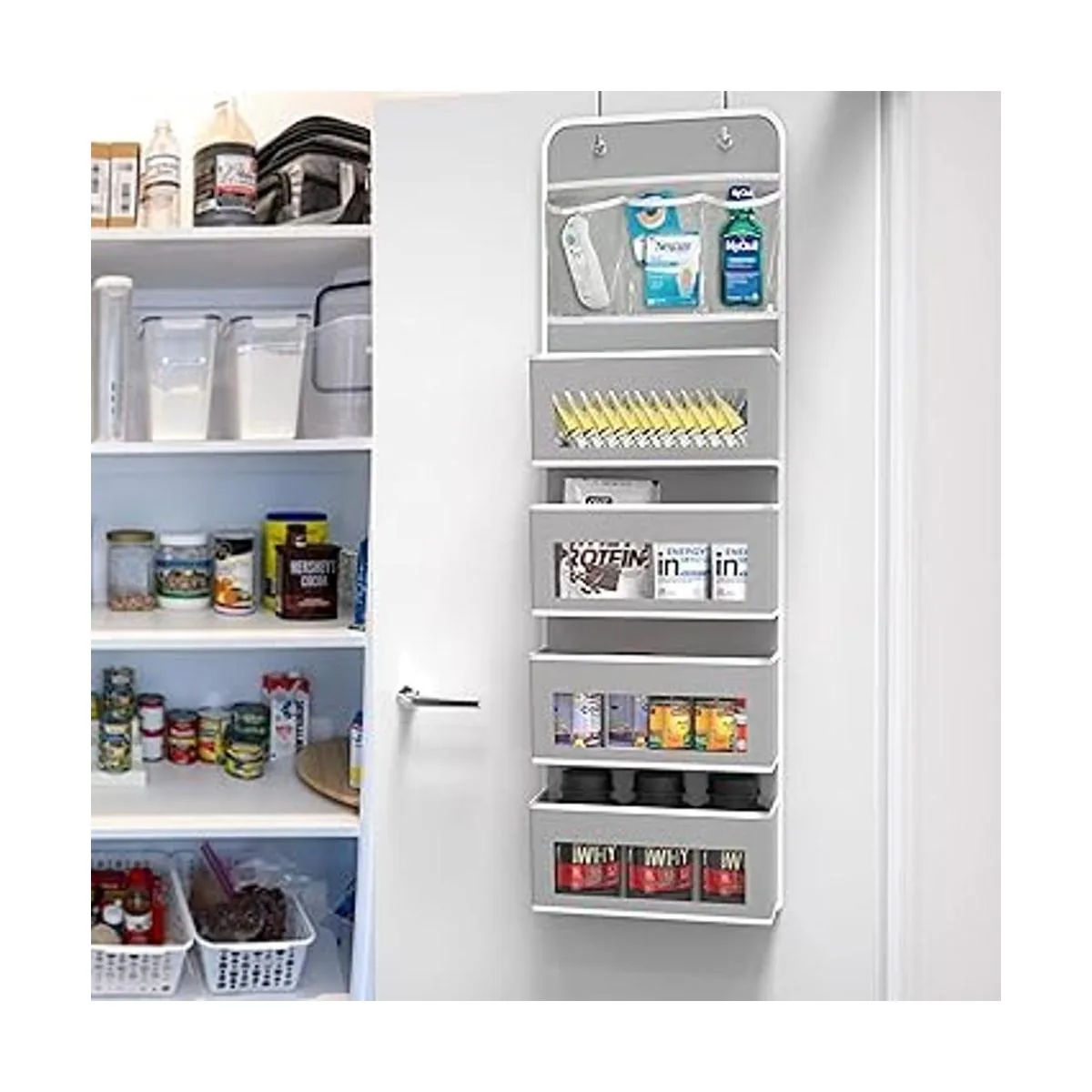 Simple Houseware Organizador de 4 bolsillos transparentes_3