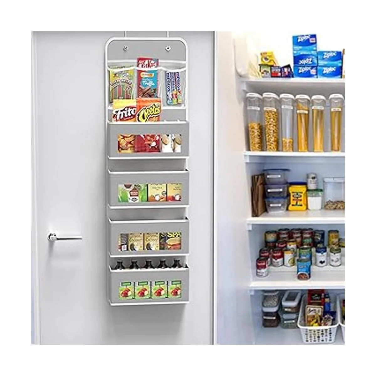 Simple Houseware Organizador de 4 bolsillos transparentes_6