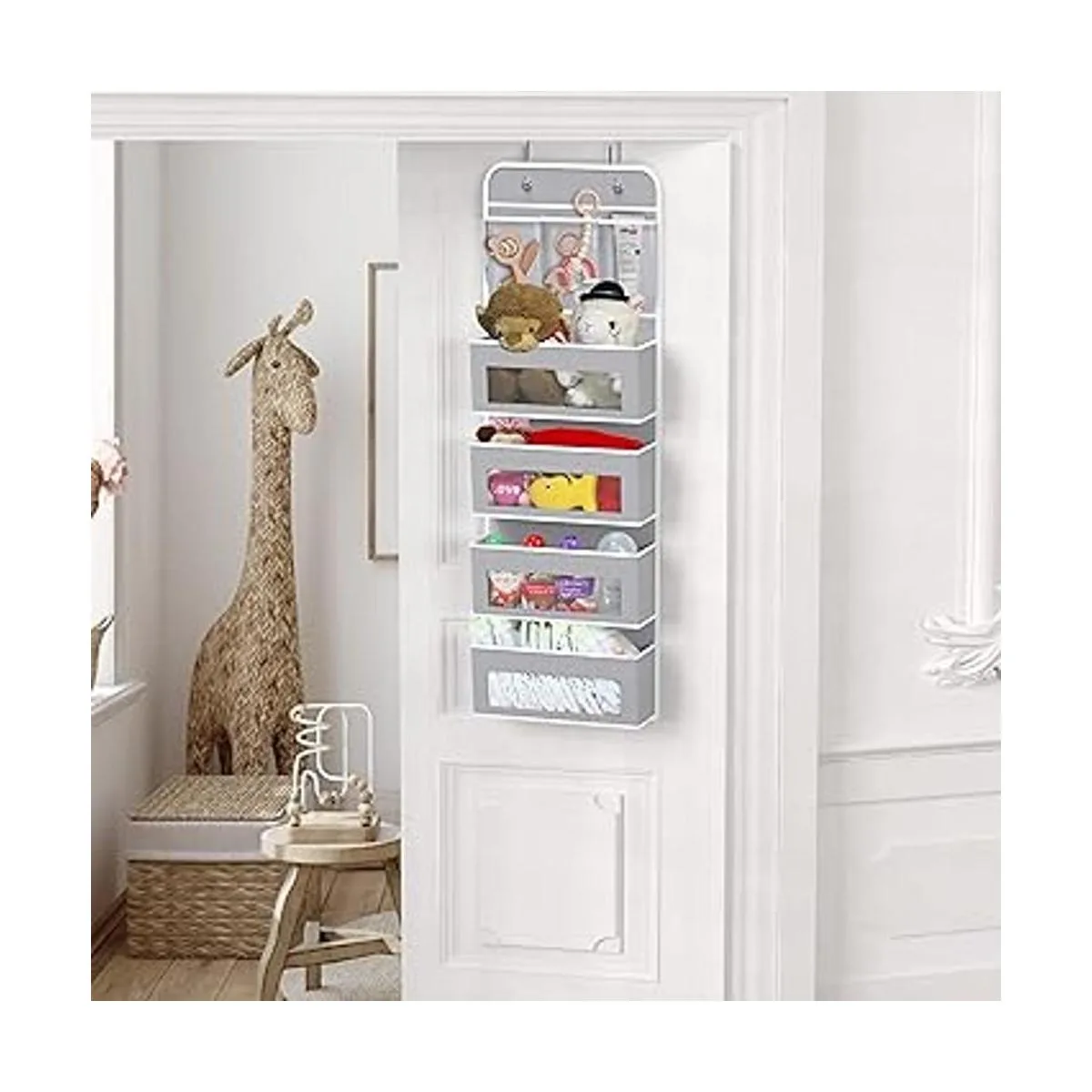 Simple Houseware Organizador de 4 bolsillos transparentes_2