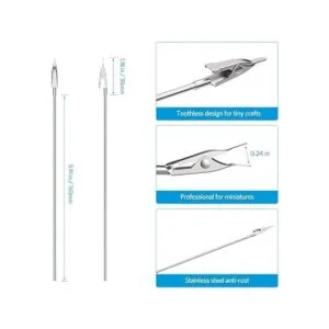20 barras de clip de cocodrilo sin dientes de micro acero_3