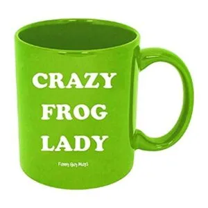 Funny Guy Tazas Crazy Frog Lady Taza de café de cerámica_1