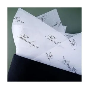 100 hojas de papel de seda de agradecimiento negro a_5