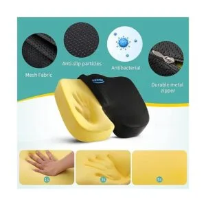 Cojín de asiento para postura coxis ciática espalda_3