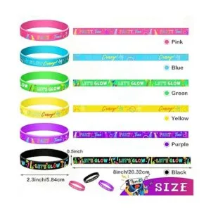 Paquete de 36 pulseras que brillan en la oscuridad_2