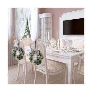 2 coronas de Navidad de 9 pulgadas para puerta delantera_2