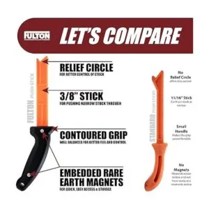 Palo de empuje de seguridad para carpintería 2 unidades_7