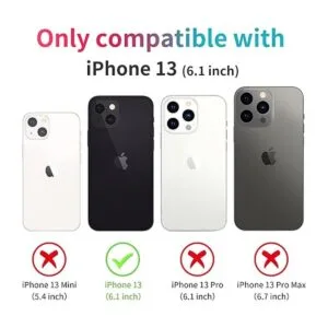 Ruky Funda compatible con iPhone 13 con purpurina funda_2