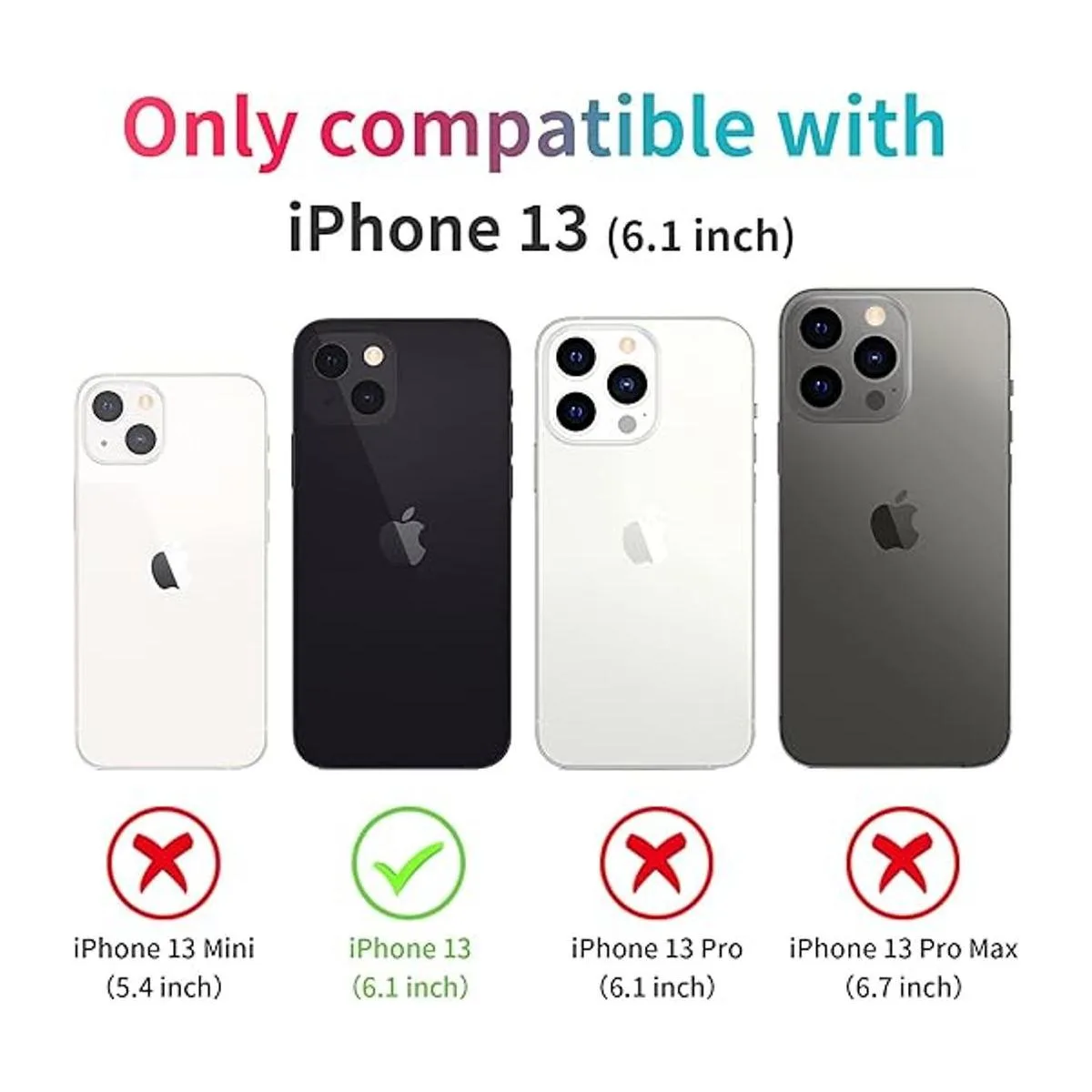 Ruky Funda compatible con iPhone 13 con purpurina funda_2