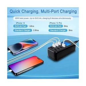 Estación de carga USB concentrador de carga USB de 60 W y_2